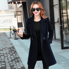 Load image into Gallery viewer, Autumn Winter Jacket Women Overcoat Wool Coat