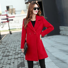 Load image into Gallery viewer, Autumn Winter Jacket Women Overcoat Wool Coat