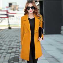 Load image into Gallery viewer, Autumn Winter Jacket Women Overcoat Wool Coat