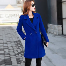 Load image into Gallery viewer, Autumn Winter Jacket Women Overcoat Wool Coat