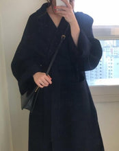 Load image into Gallery viewer, yellow Elegant Winter wool Overcoat Long Bandage Woolen Coat
