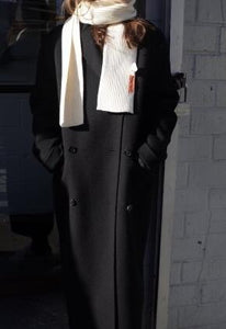 Autumn Winter Double Breasted Long Wool Coat